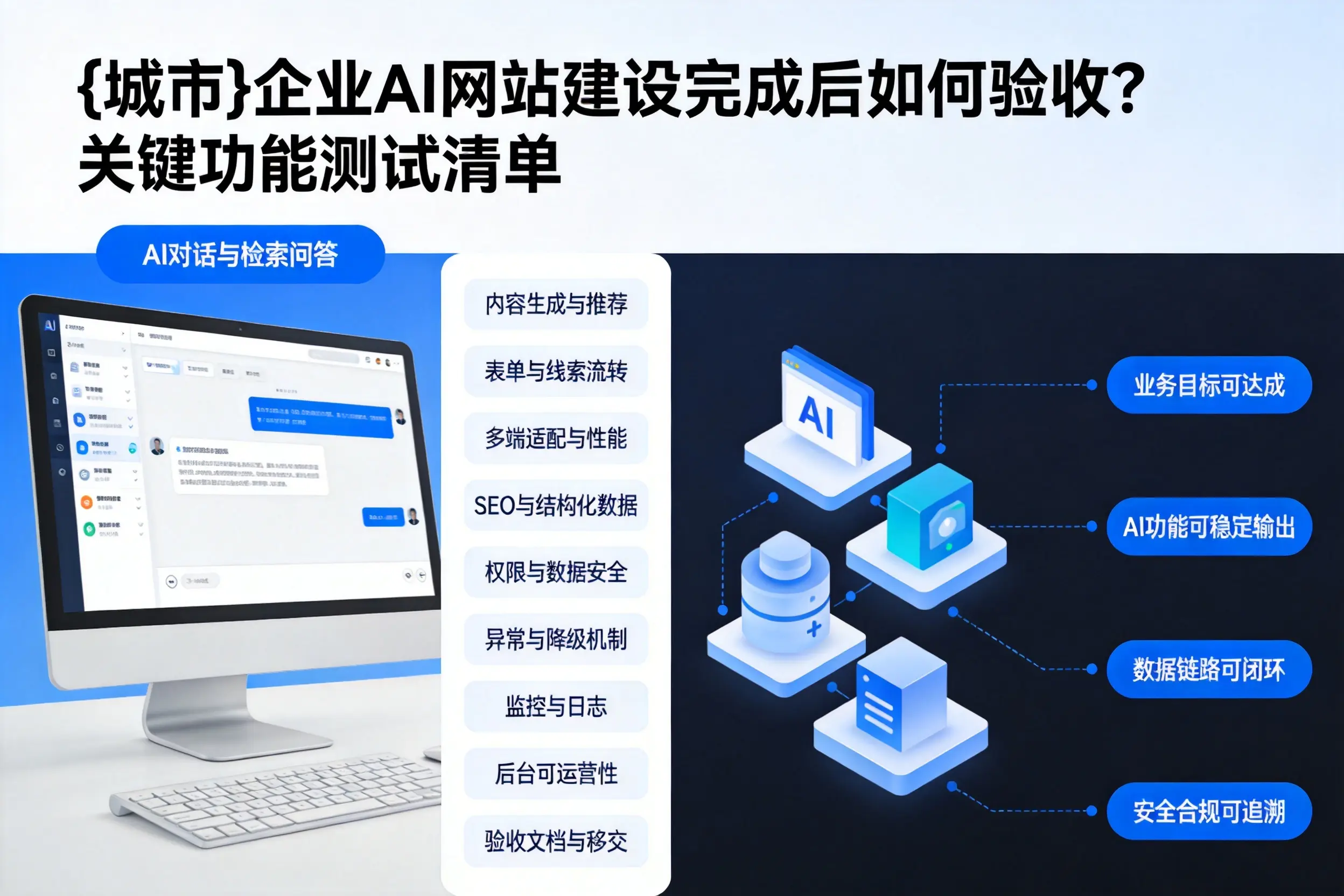 萍乡企业AI网站建设完成后如何验收?关键功能测试清单