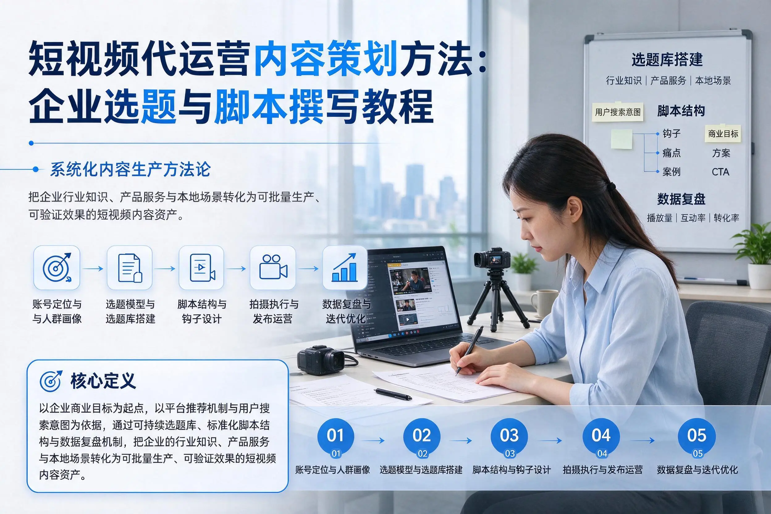 短视频代运营内容策划方法:萍乡企业选题与脚本撰写教程