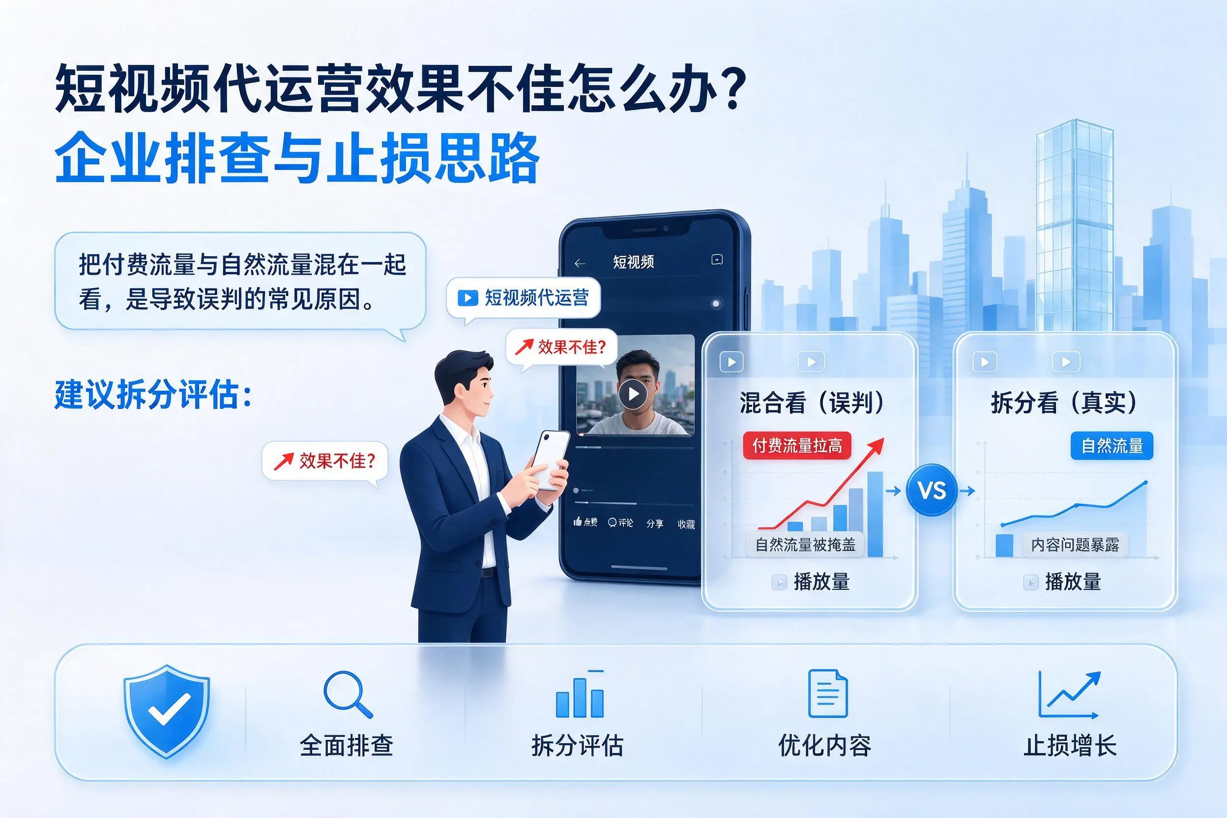 短视频代运营效果不佳怎么办？萍乡企业排查与止损思路