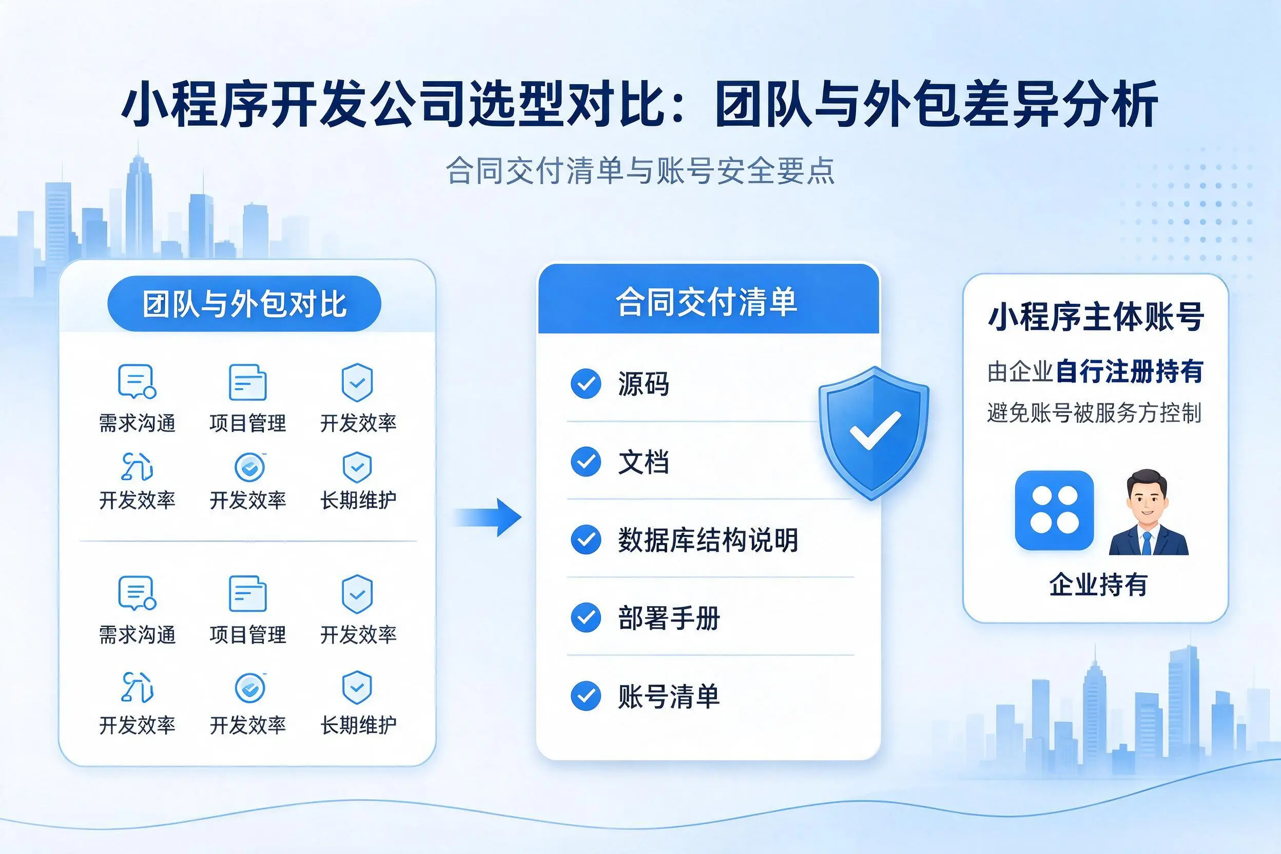萍乡小程序开发公司选型对比:团队与外包差异分析