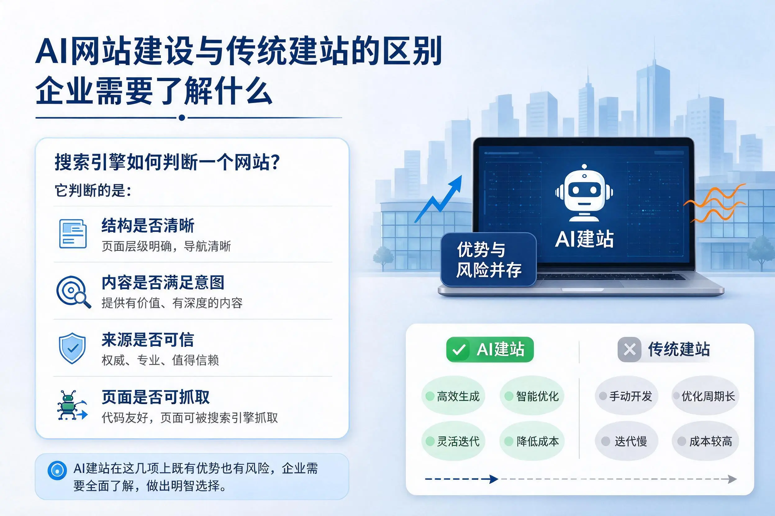 AI网站建设与传统建站的区别，萍乡企业需要了解什么