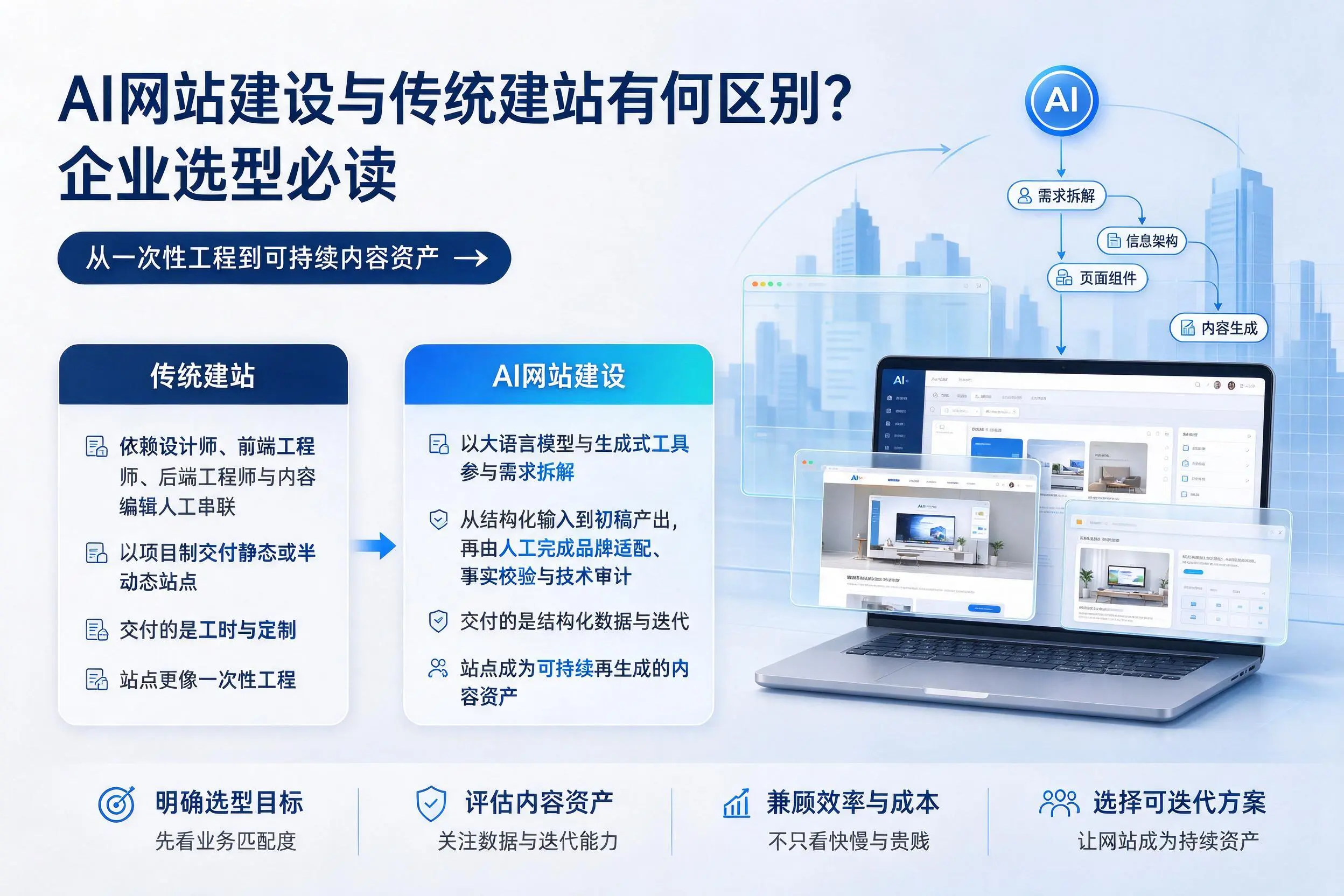 AI网站建设与传统建站有何区别？萍乡企业选型必读