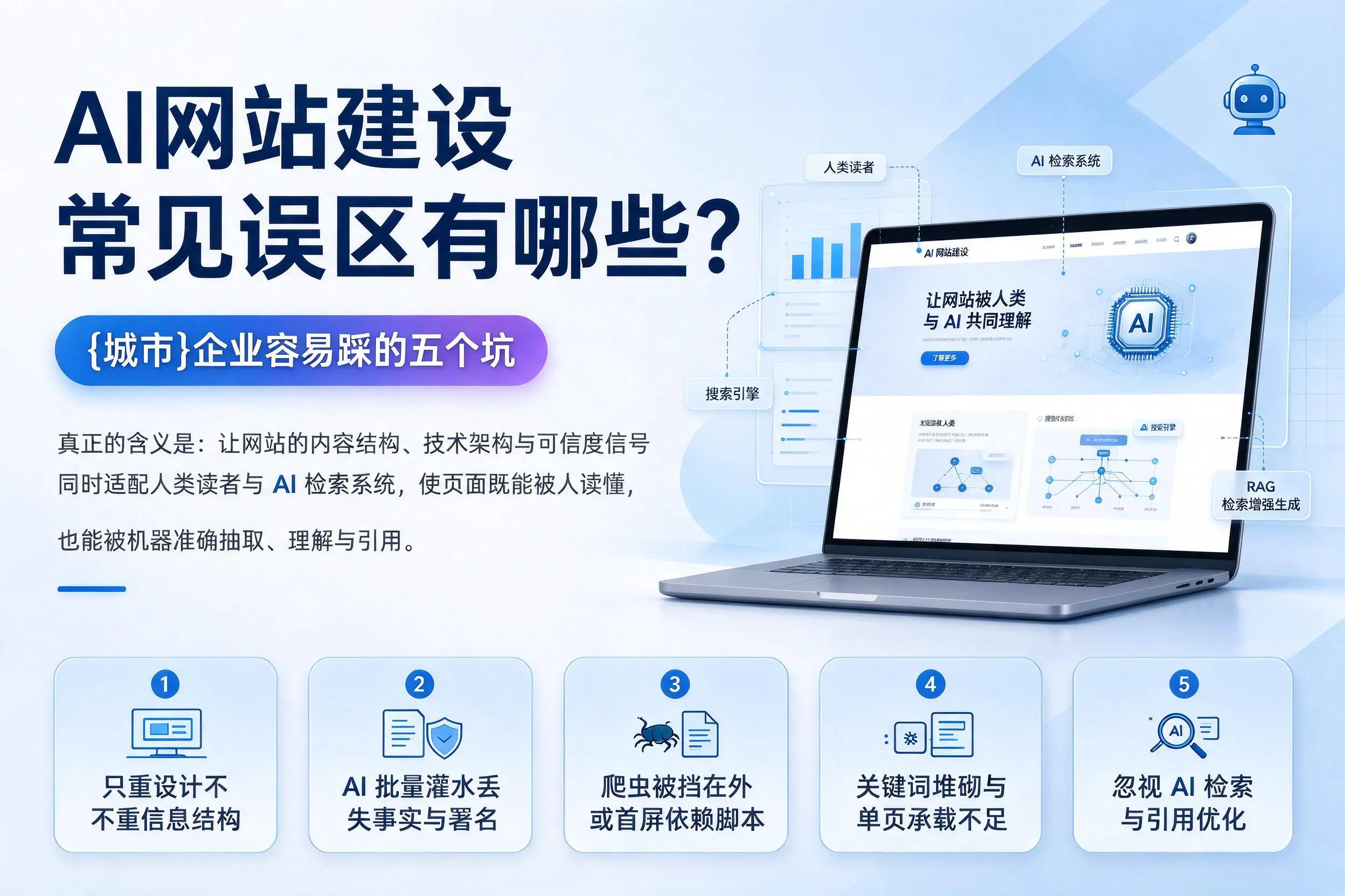 AI网站建设常见误区有哪些？萍乡企业容易踩的五个坑