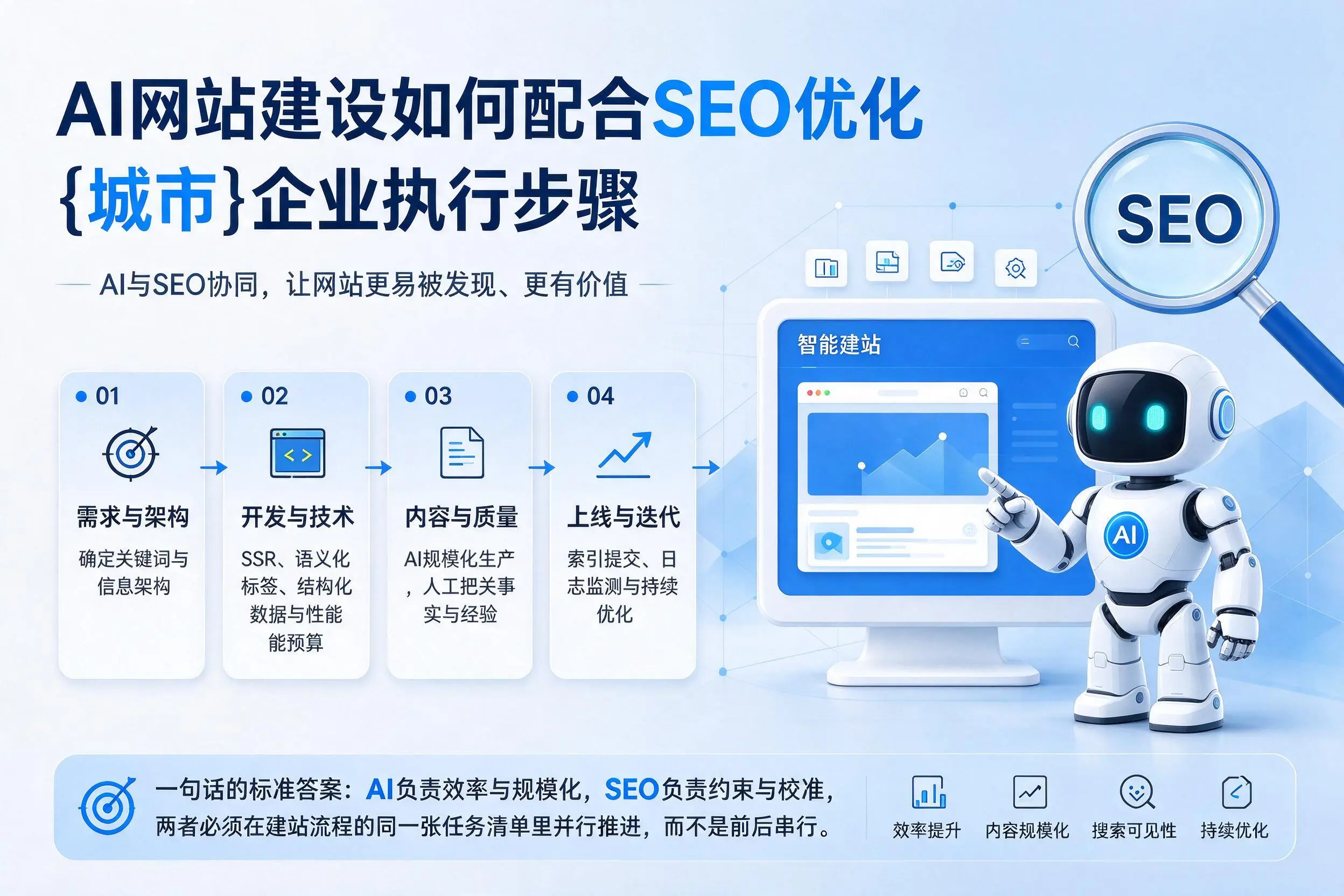 AI网站建设如何配合SEO优化，萍乡企业执行步骤