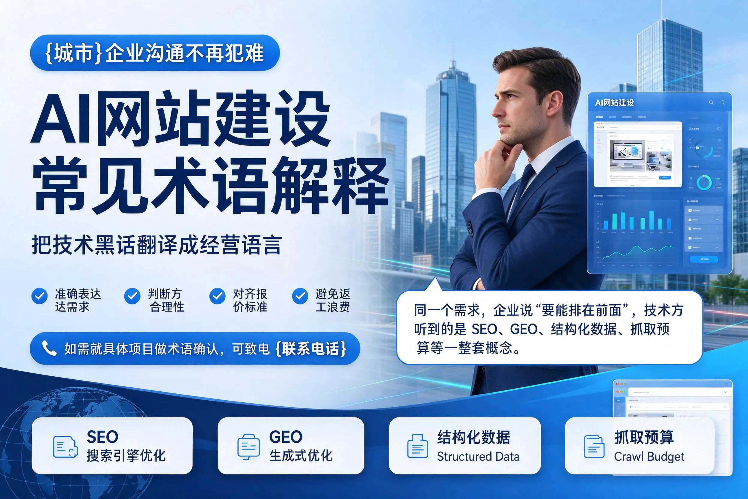 AI网站建设常见术语解释，萍乡企业沟通不再犯难