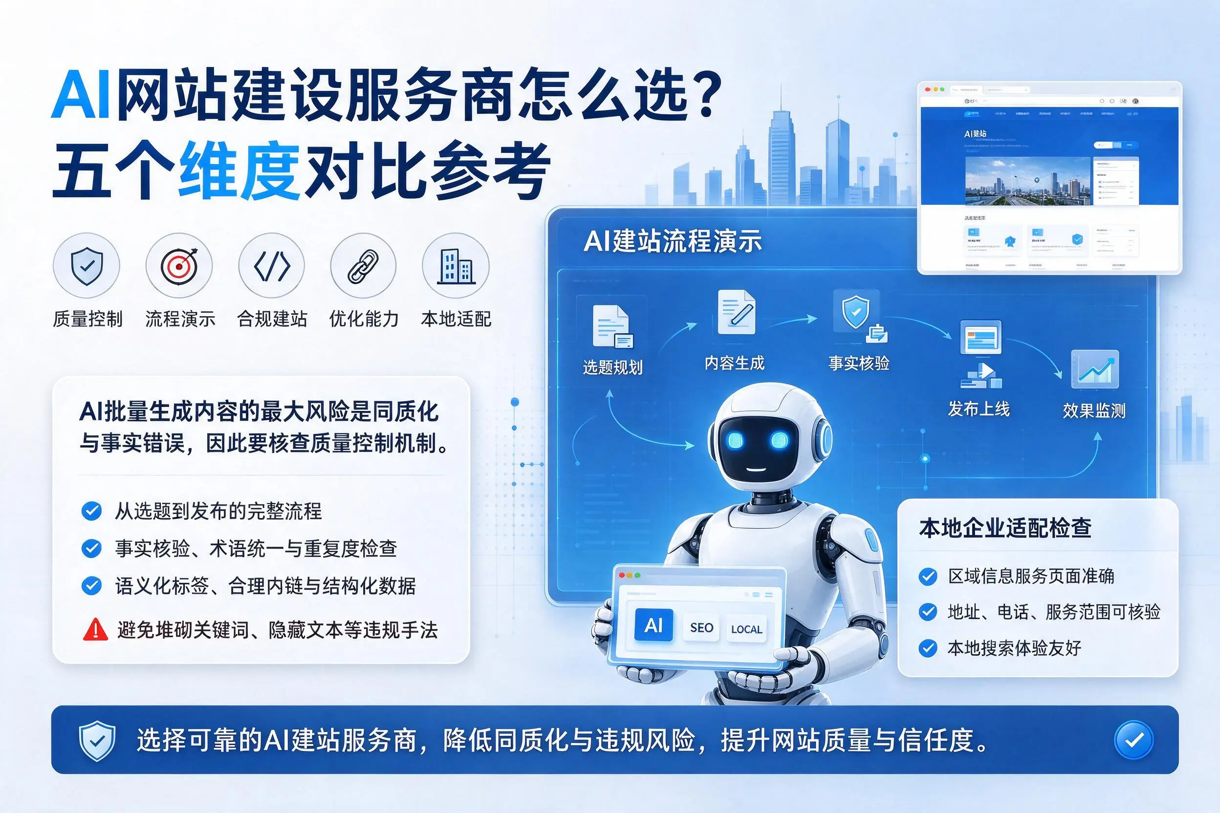 萍乡AI网站建设服务商怎么选?五个维度对比参考