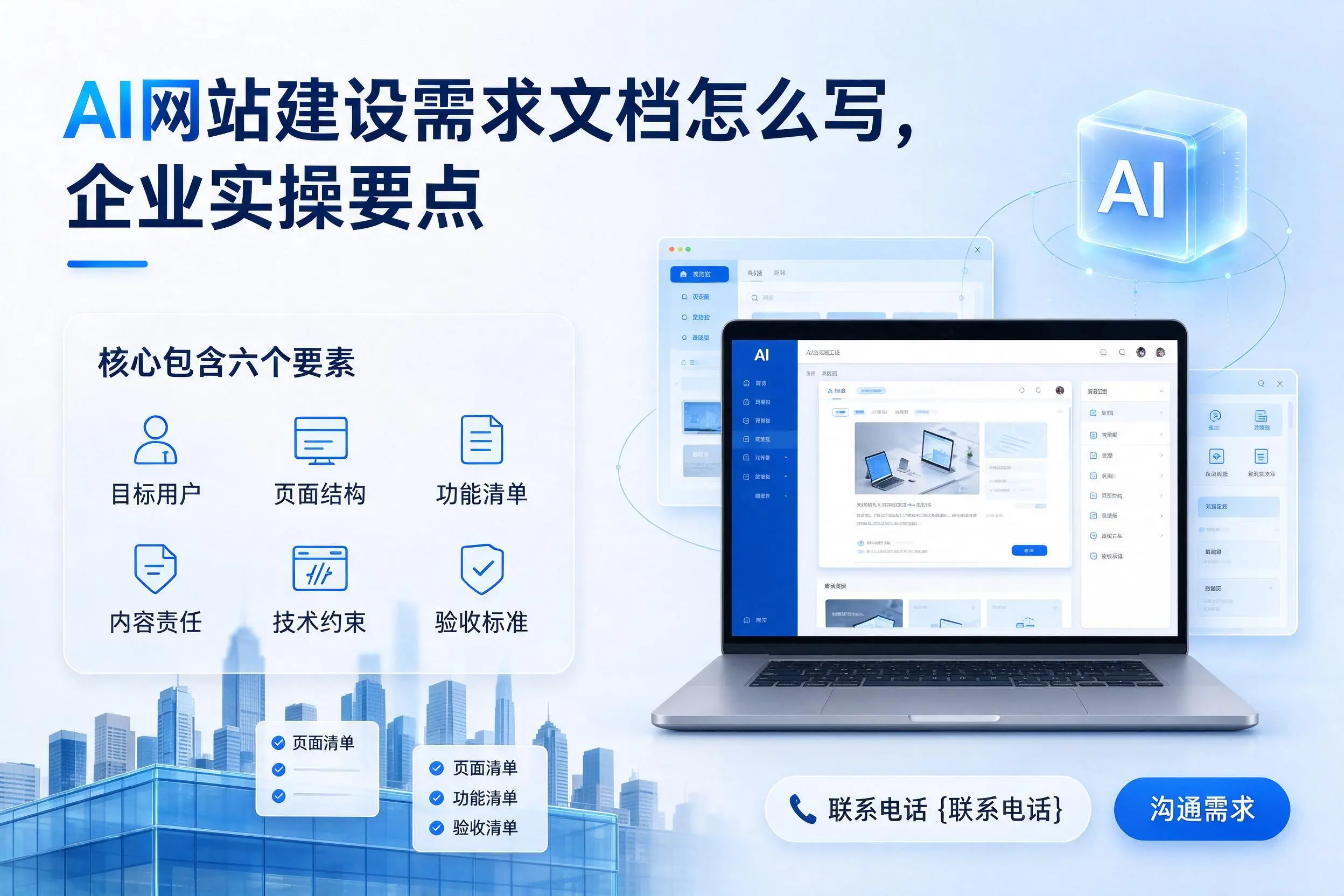 AI网站建设需求文档怎么写,萍乡企业实操要点